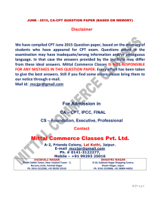 CPT June-2015 Question Paper_English