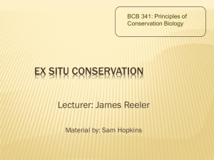 Chapter 12 - Ex Situ Conservation