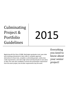 Culminating Project & Portfolio Guidelines