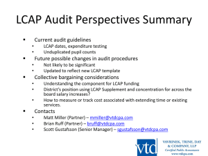 LCFF, LCAP, Audit Perspectives MATT