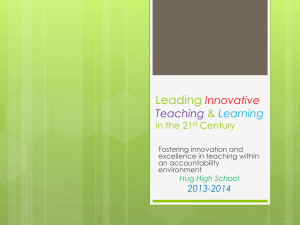 21st Century Vision - 21st Century InnovativeTeaching and Learning