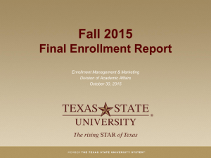 2015 Fall Enrollment Report