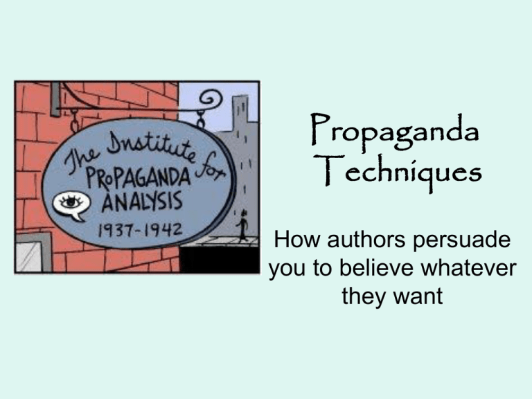 Propaganda Techniques