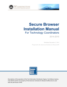 Secure Browser Installation Manual