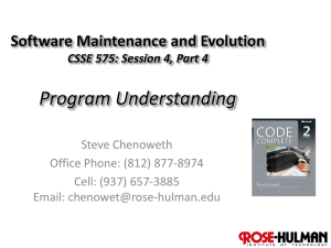 Week4-4-CSSE575-ProgramUnderstanding - Rose