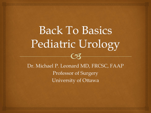Basics Peds Urology Dr Michael Leonard 2014