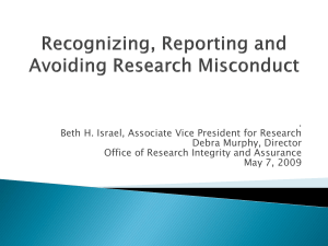 Recognizing, Reporting and Avoiding Research