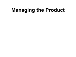 Managing the Product