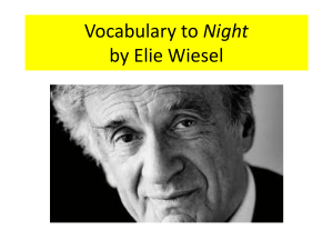 Vocabulary to Night by Elie Wiesel