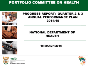 Programme 2: National Health Insurance