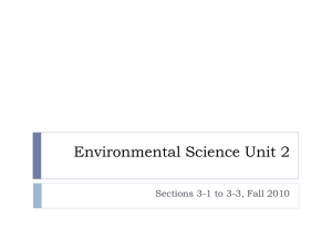 Environmental Science Unit 2