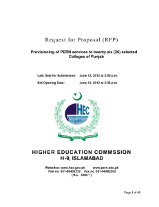 RFP - Higher Education Commission