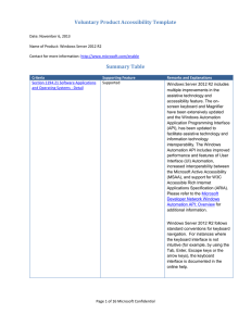 Voluntary Product Accessibility Template