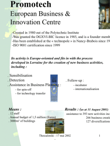 Promotech European Business & Innovation Centre
