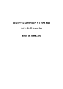 cognitive linguistics in the year 2015