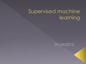 Supervised machine learning