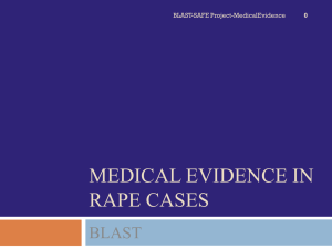 Medical Evidence in Rape Cases, 12 July 2012