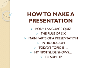 how to make a presentation