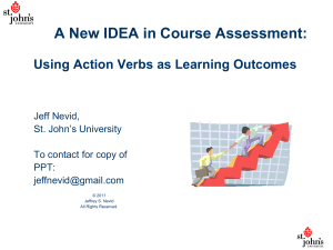 Using Action Verbs as Learning Outcomes