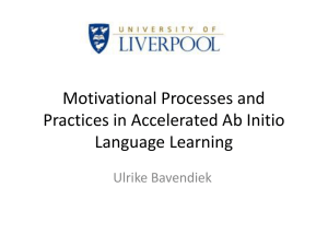 Motivational Processes and Practices in Accelerated Ab initio