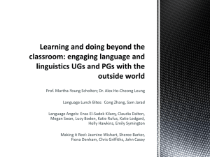 Learning and doing beyond the classroom: engaging language and