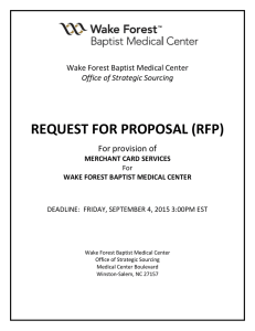 request for proposal - Wake Forest Baptist Medical Center