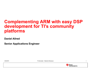 Why ARM+DSP?