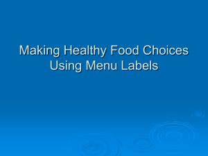 Food Label and Calorie PowerPoint