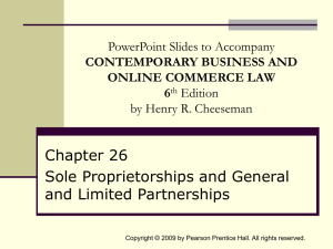 Chapter 025 - Sole Proprietorships & Partnerships