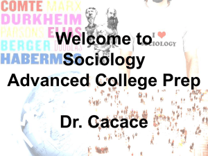 Sociology 2013-2014 - Contemporary Theory
