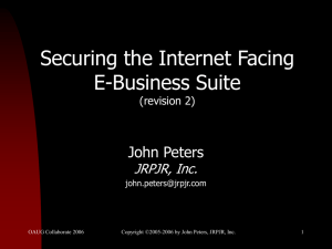 Securing the Internet Facing E-Business Suite , Revision 2