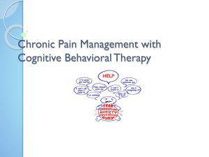 Chronic Pain and CBT