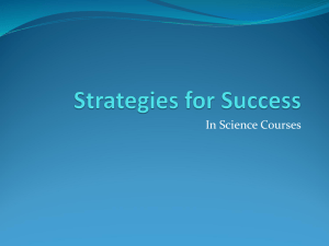 Strategies for Success - Columbus Technical College