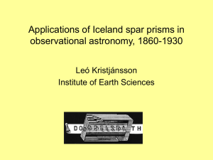 Applications of Iceland spar prisms in observational astronomy