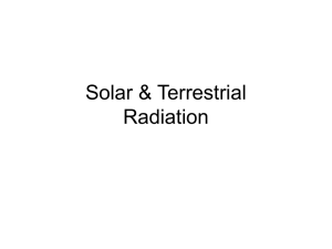 Solar & Terrestrial Radiation