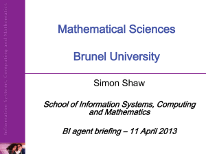 Slide 1 - Brunel University