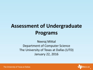 Assessment of Undergraduate Programs