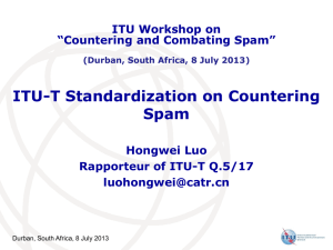 4. Standards on countering spam