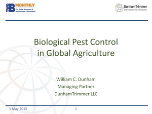 DunhamTrimmer Biological Control Market–Jefferies May 10 2015