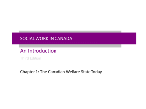 SOCIAL WORK IN CANADA An Introduction Third Edition