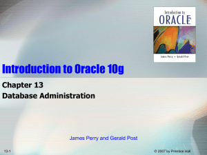 Introduction to Oracle 10g