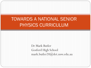 Physics and chemistry - The University of Sydney