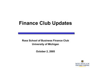 Wall Street Forum Update - University of Michigan's Ross School of