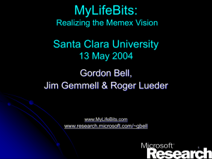MyLifeBits - Microsoft Research