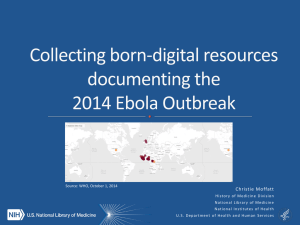Collecting born-digital resources documenting the 2014 Ebola