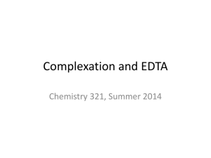 Complexation and EDTA