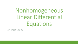 Second-Order Linear Differential Equations