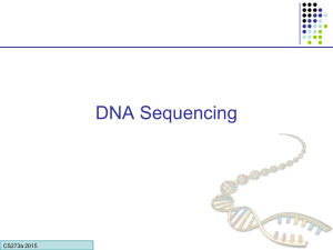 Serafim: DNA Sequencing I