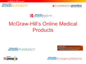 Prezentacja medycznych produktów on-line McGraw-Hill