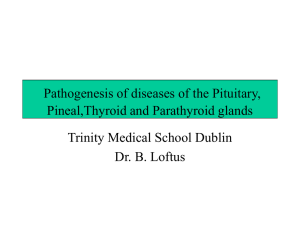 Pathogenesis of diseases of the Pituitary, Pineal, and Thyroid glands